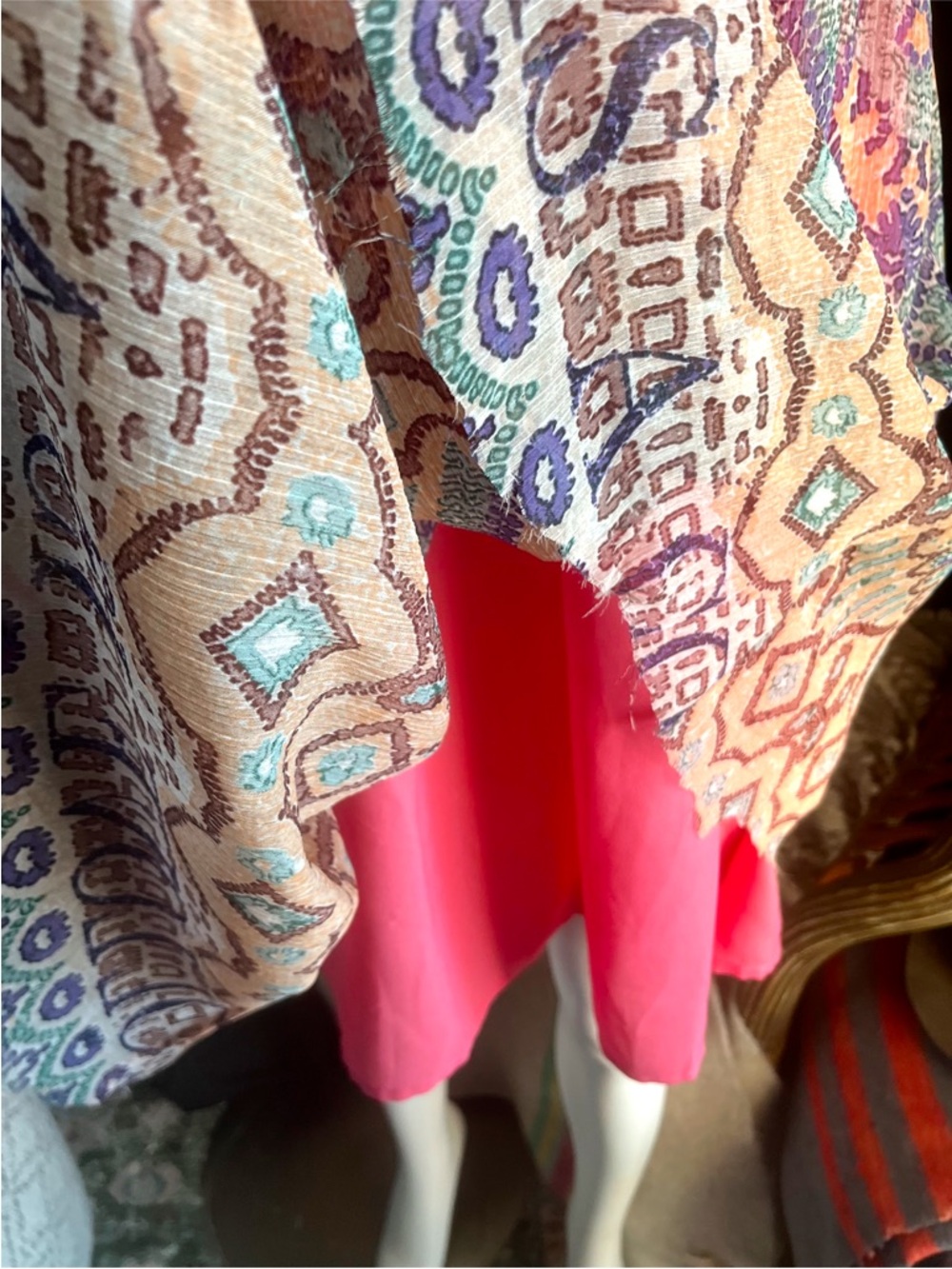 Desigual Vibrant Red Paisley Sleeveless Top - Picture 4 of 7
